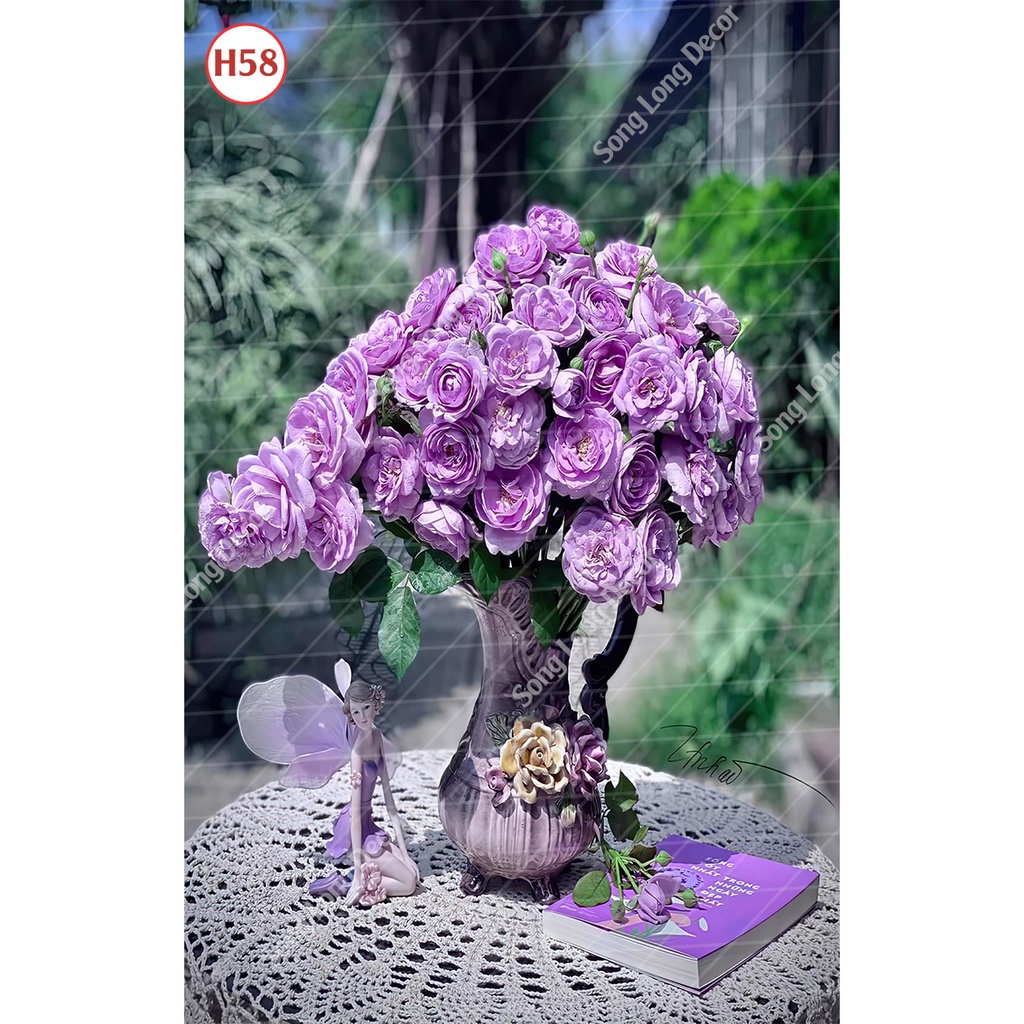 Tranh Dán Tường Lọ Hoa Nhiều Mẫu Đẹp - Có In Theo Yêu Cầu- Tranh 3d Trang trí nhà cửa -2