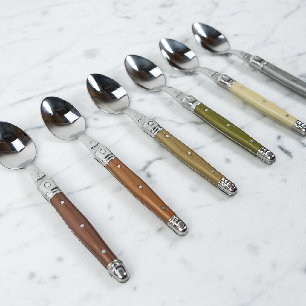 Bộ DAO THÌA DĨA (muỗng, nĩa) inox 304 Pháp Cán nhựa Màu Vàng | Sa Maison x Jean Dubost