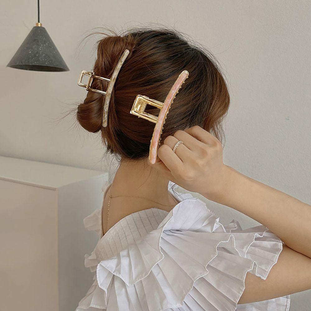 Kẹp Tóc Móng Vuốt Bằng Hợp Kim Thiết Kế Đơn Giản VANES1 Acetate Cho Nữ