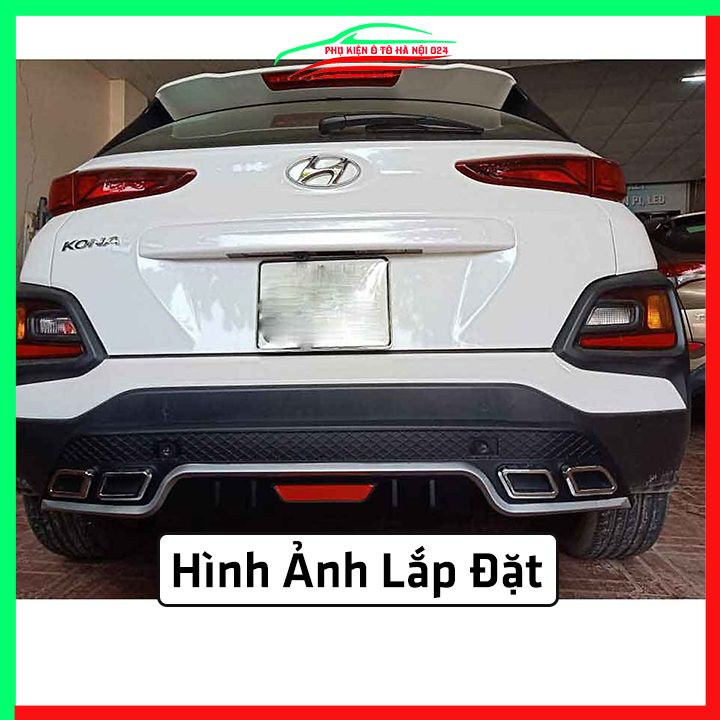 Lippo, líp chia pô ô tô  Kona 2018-2024 màu bạc chuẩn form xe thể thao