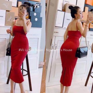 Váy body 2 dây chất thun gân đẹp