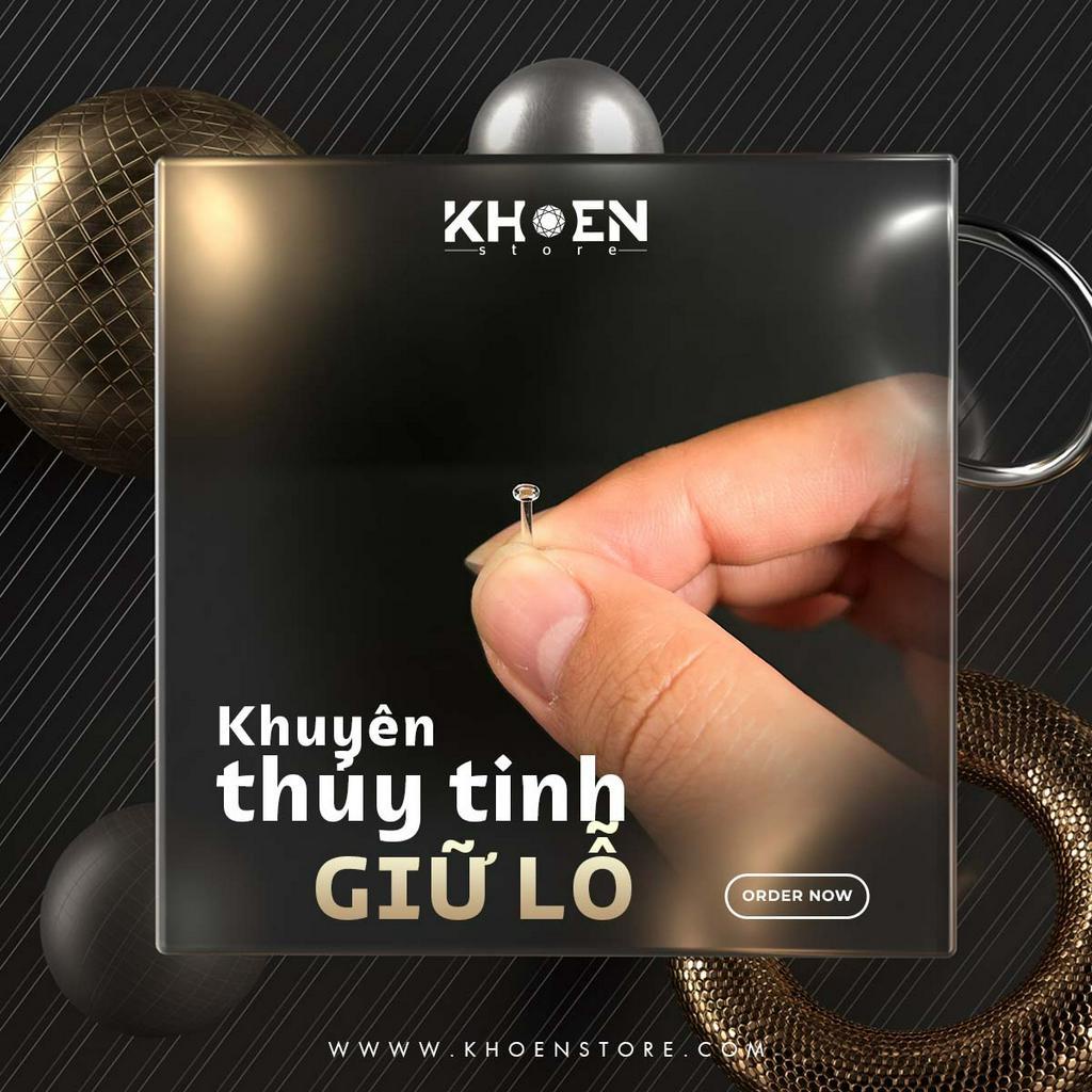 Khuyên Giữ lỗ - Thủy tinh - Khoen Store