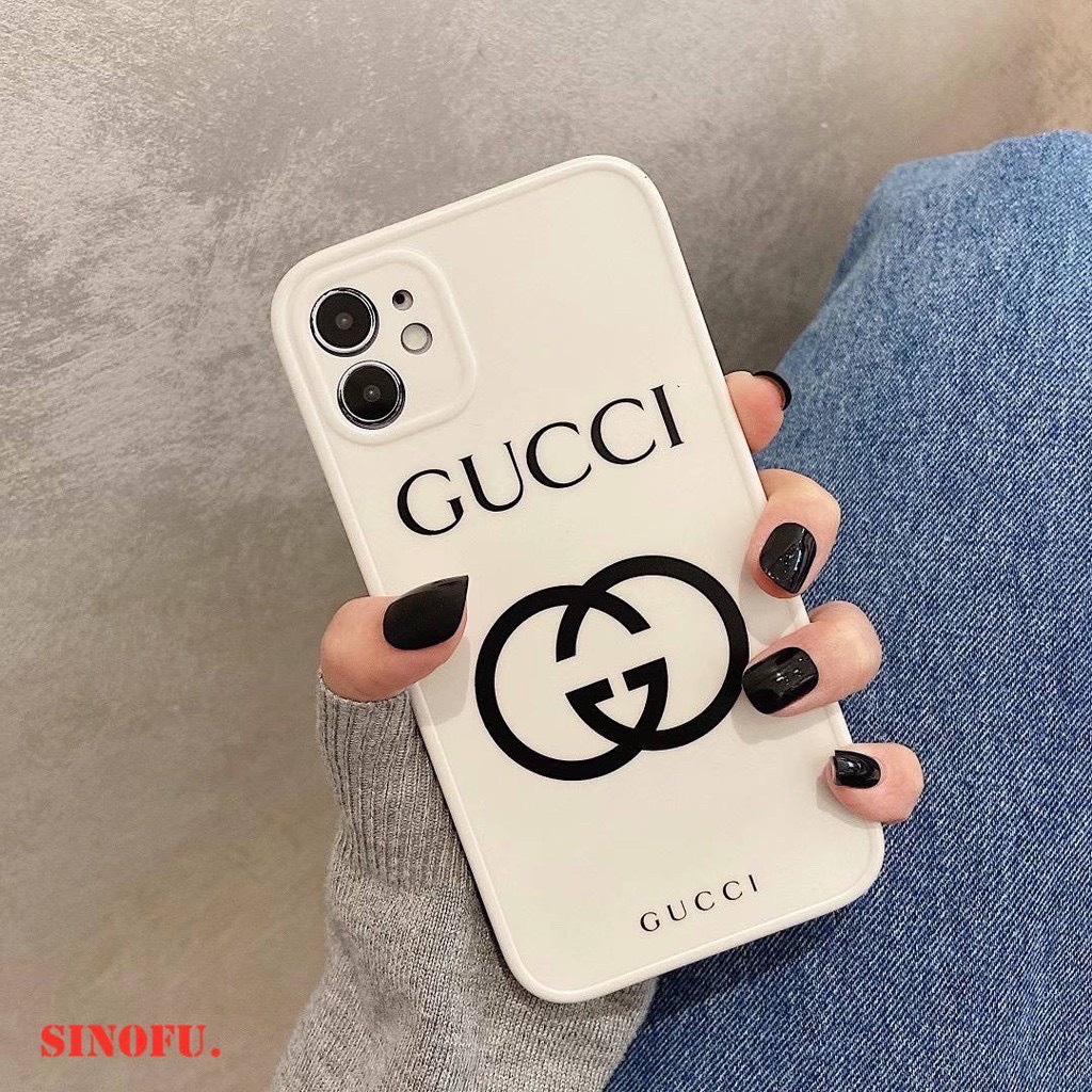 Ốp Lưng Iphone Dẻo Viền Vuông In Hình Gucci, Bảo Vệ Camera IP 7Plus,8Plus,x,xs,xsmax,11,11promax,12,12promax,13,13promax