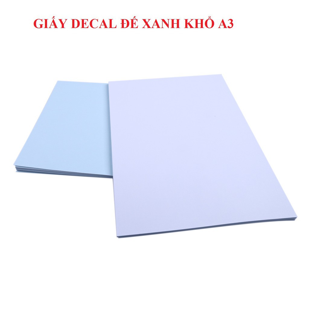 Giấy A3 decal xanh, decal vàng, decal da bò