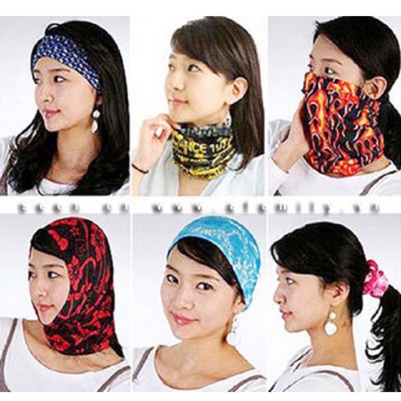 Khăn đa năng cotton,khăn phượt thủ unisex