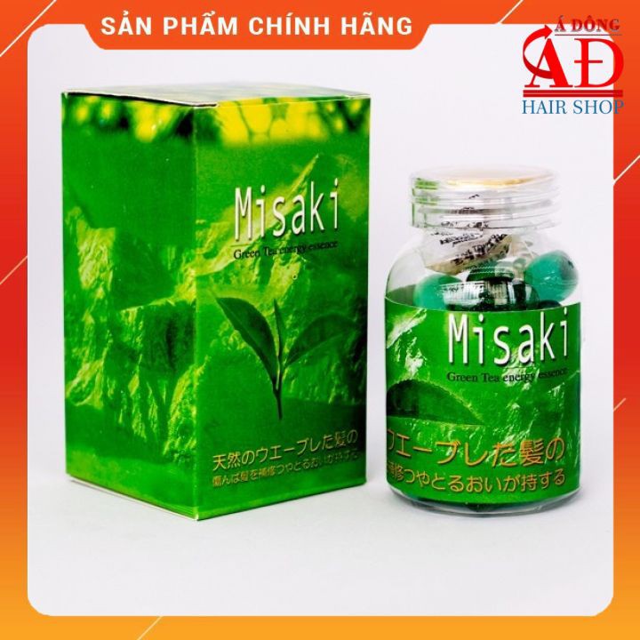 [Chính hãng] [Siêu rẻ] TINH DẦU TRÀ XANH MISAKI GREEN TEA CAPSULES GIÚP TÓC ÓNG MƯỢT Energy Essence - 30 VIÊN/HỘP