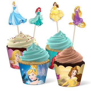 Ly Giấy Cupcake Sinh Nhật + Tem Cắm