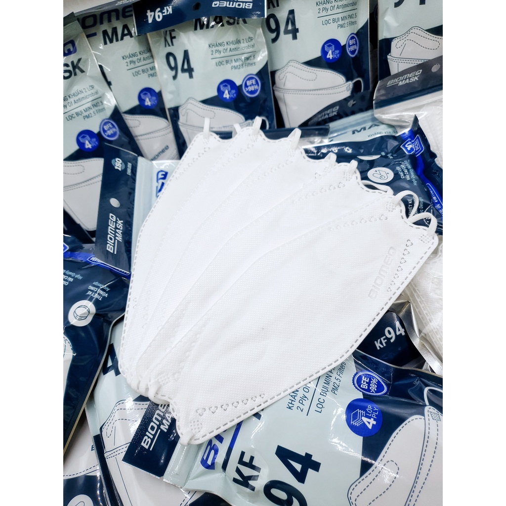COMBO 50 - 100 cái Khẩu trang 4 lớp KF94 BIOMEQ  - Bịch 10 cái