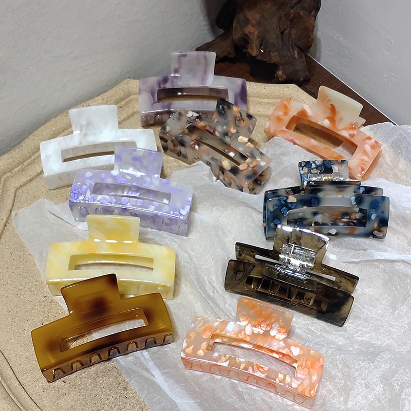 Kẹp tóc họa tiết đá cẩm thạch nhiều màu sắc dành cho nữ Hairclips
