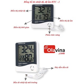 Đồng hồ đo nhiệt độ, độ ẩm HTC 2