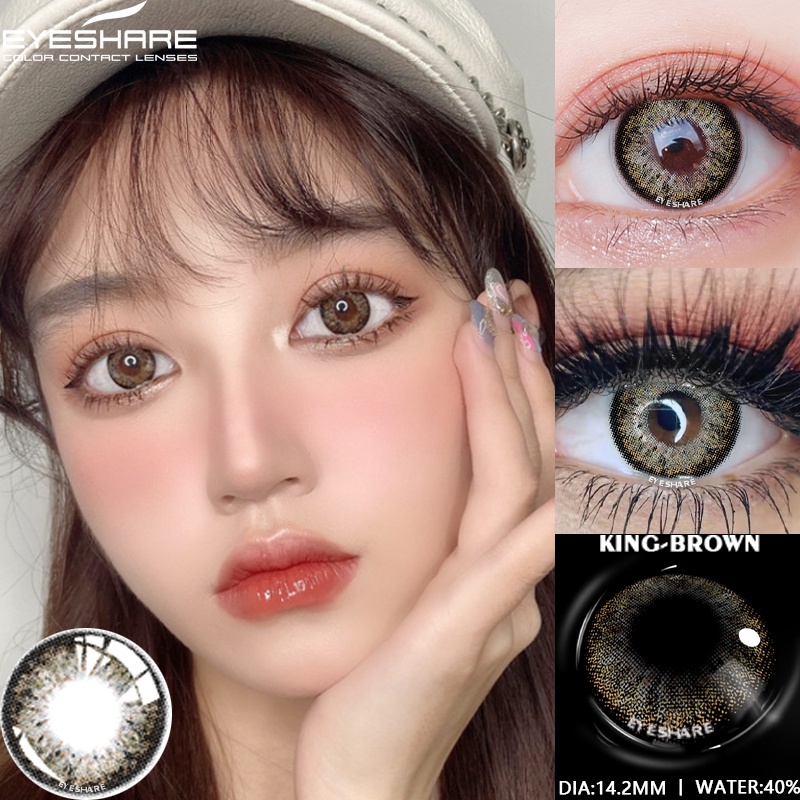 EYESHARE [Hàng mới về] Bộ 2 kính áp tròng mềm mịn trang điểm mắt