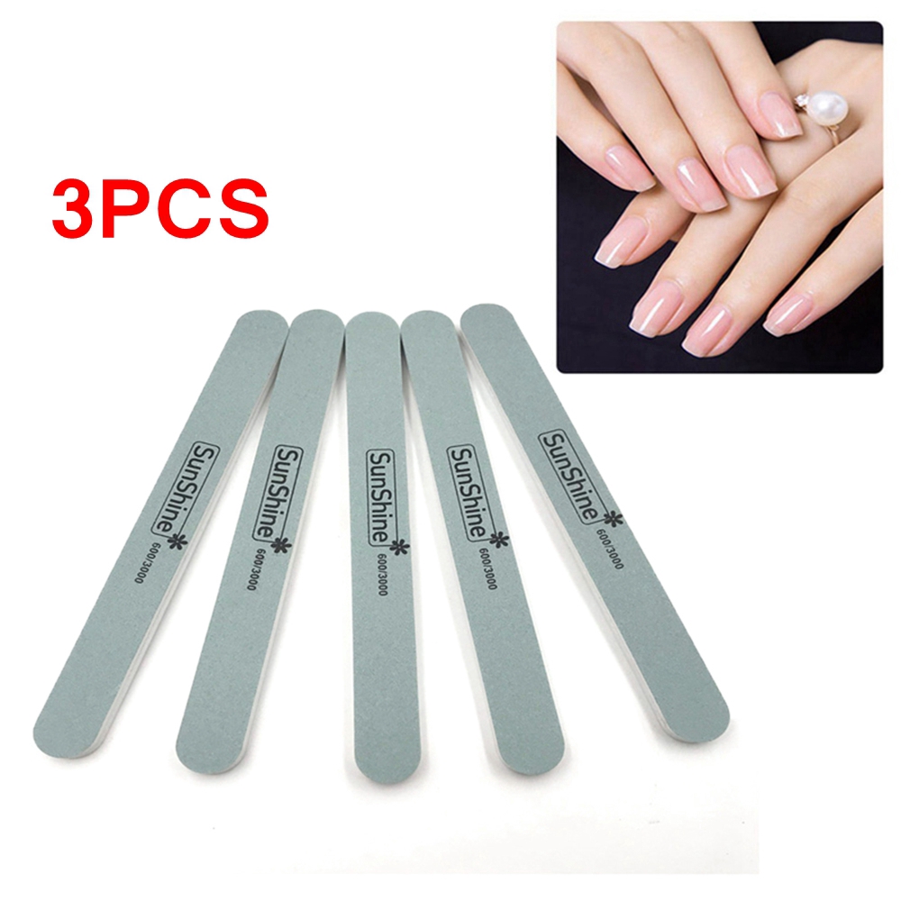 [Hàng mới về] Set 3 dũa móng tay 2 đầu tiện dụng chất lượng cao