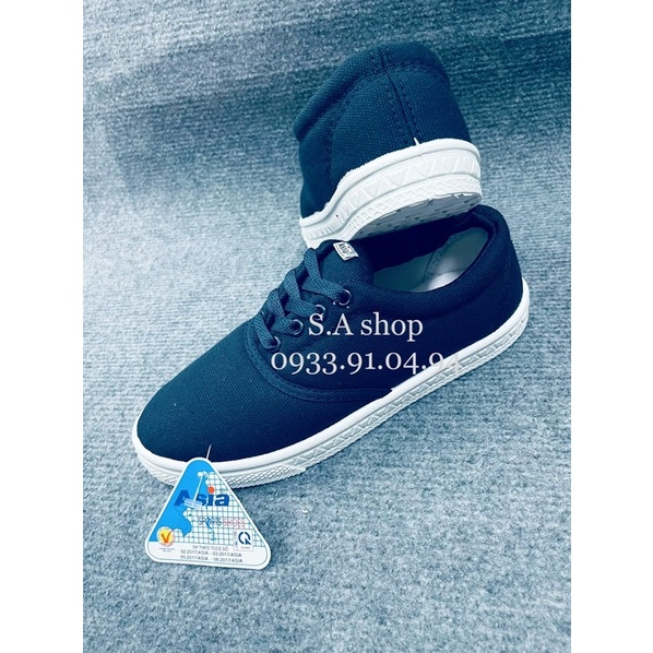 Giày thể dục, lao động vải cột NỮ Xanh Asia