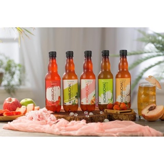 Trà lên men - kombucha hoa quả - vgreen - chai pet 330ml