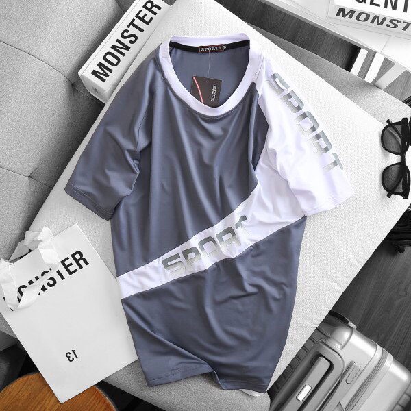 Áo cổ tròn 3 màu họa tiết - áo thun lạnh co giãn cho nam cao cấp đi tập thể dục, đi chơi | BigBuy360 - bigbuy360.vn