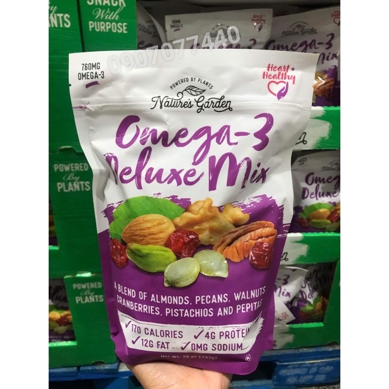 HẠT MIX O-Mê-Ga 3 Deluxe Mix 737g của Mỹ