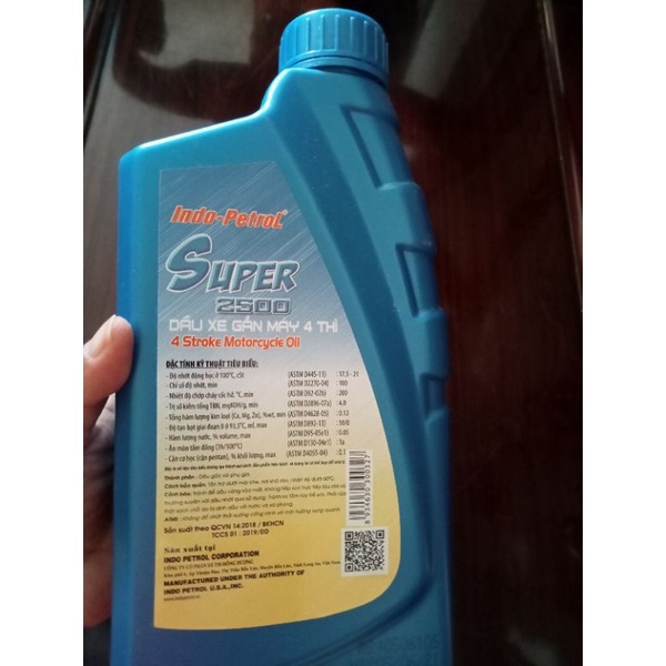 Dầu Nhớt Super 2500dung tích 800ml