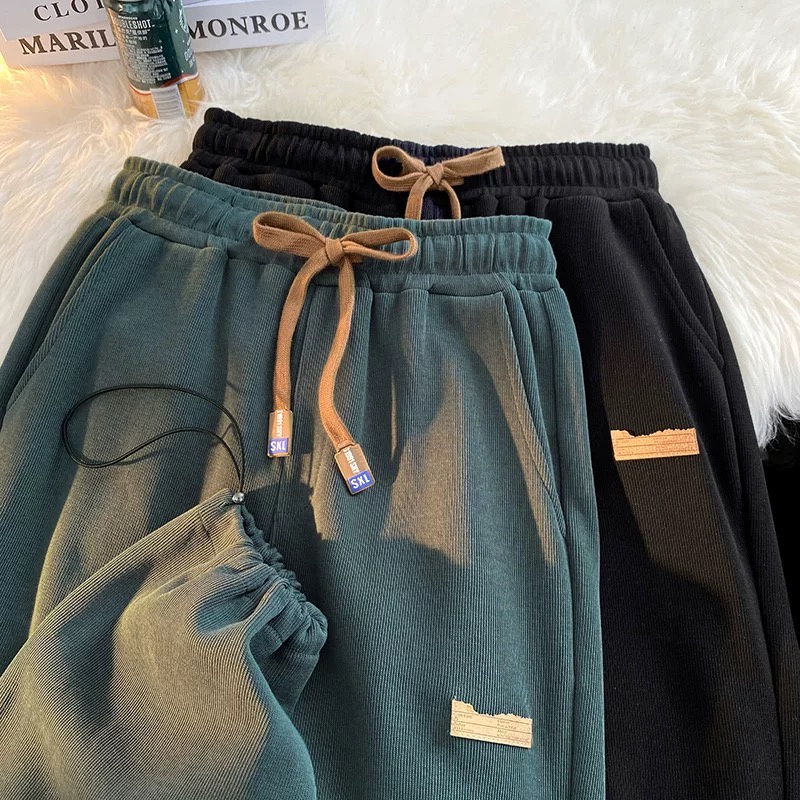 Quần Thể Thao Lưng Cao Ống Rộng Có 3 Màu Thời Trang Cho Nữ