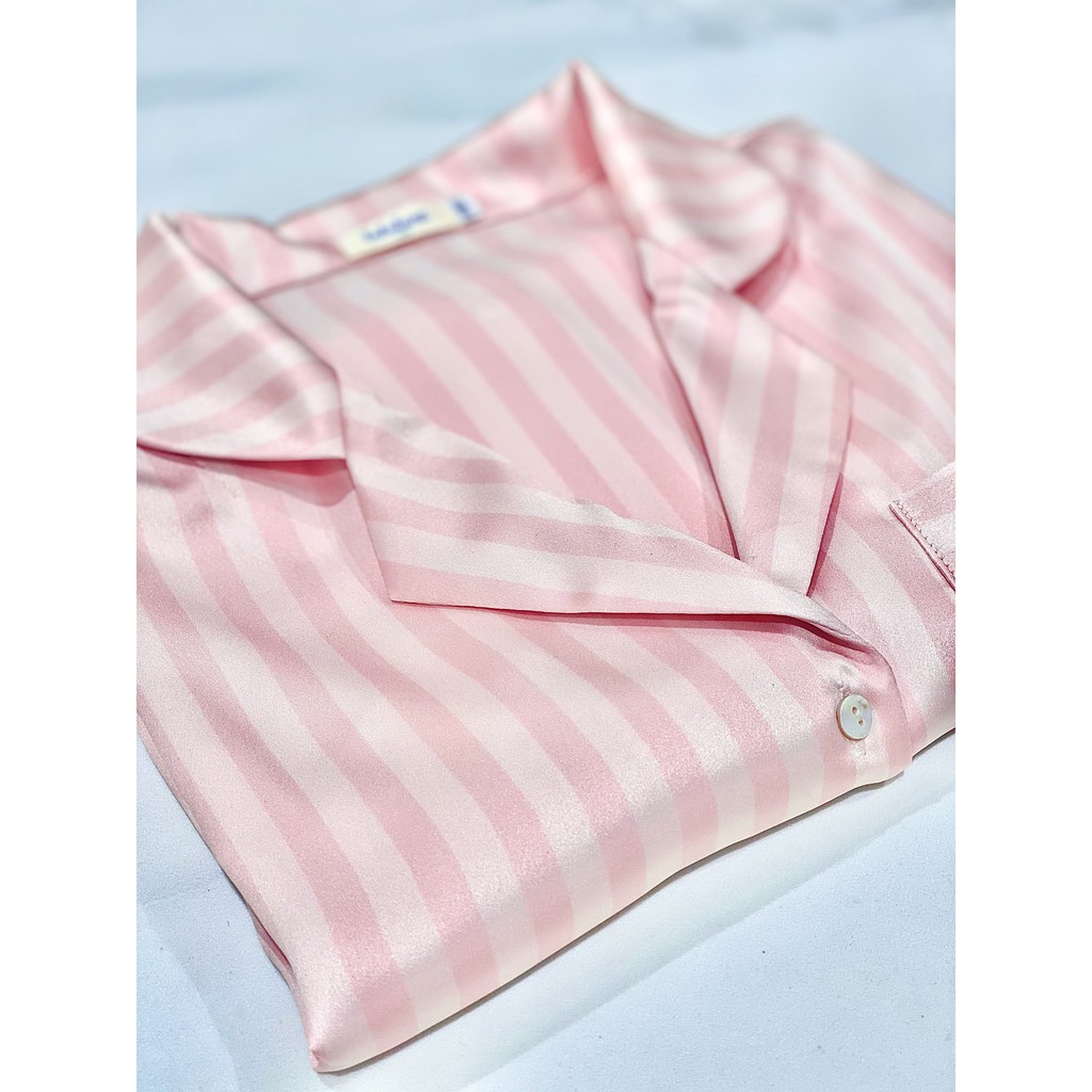 Pyjama pinky lụa hồng lalalune cho mẹ