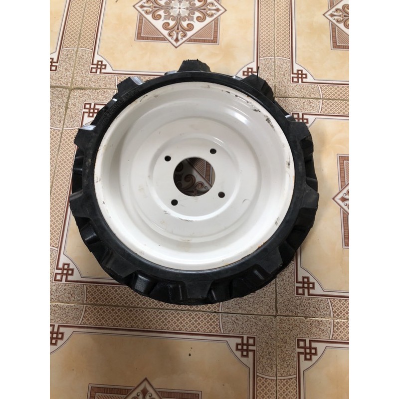 Lốp máy cày 400-8 (lốp đặc) kèm la zăng