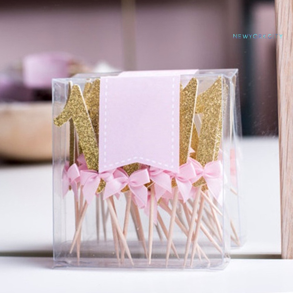 Set 10 Chữ Số 1 Gắn Trang Trí Bánh Kem Tiện Dụng