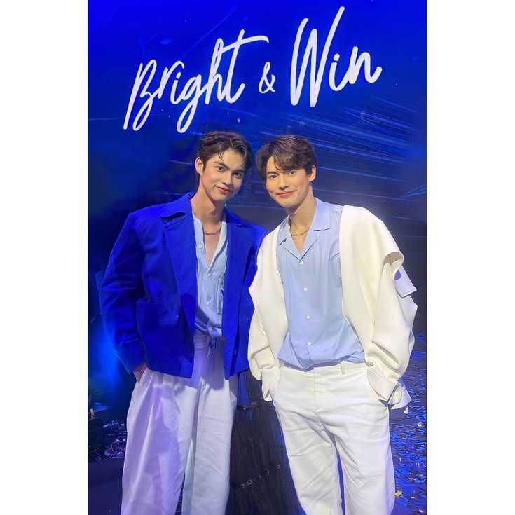 Poster couple BrightWin (Bright Vachirawit & Win Metawin) decal hình dán trang trí tường, góc học tập, in theo yêu cầu