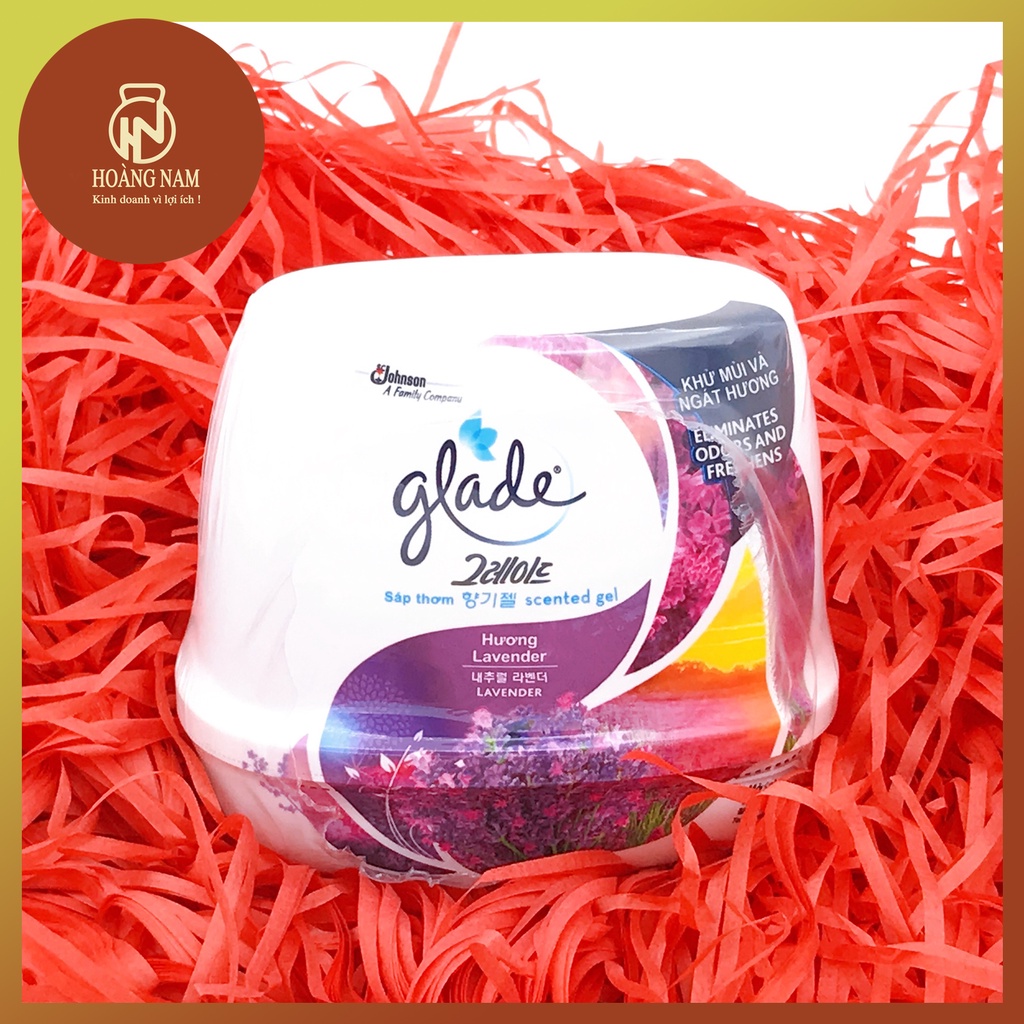 Sáp Glade Loại 180g Hương Lavender , phụ kiện làm thơm phòng , xe oto, phòng vệ sinh