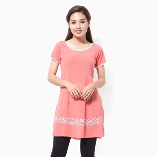 Áo dài cách tân tay ngắn màu cam