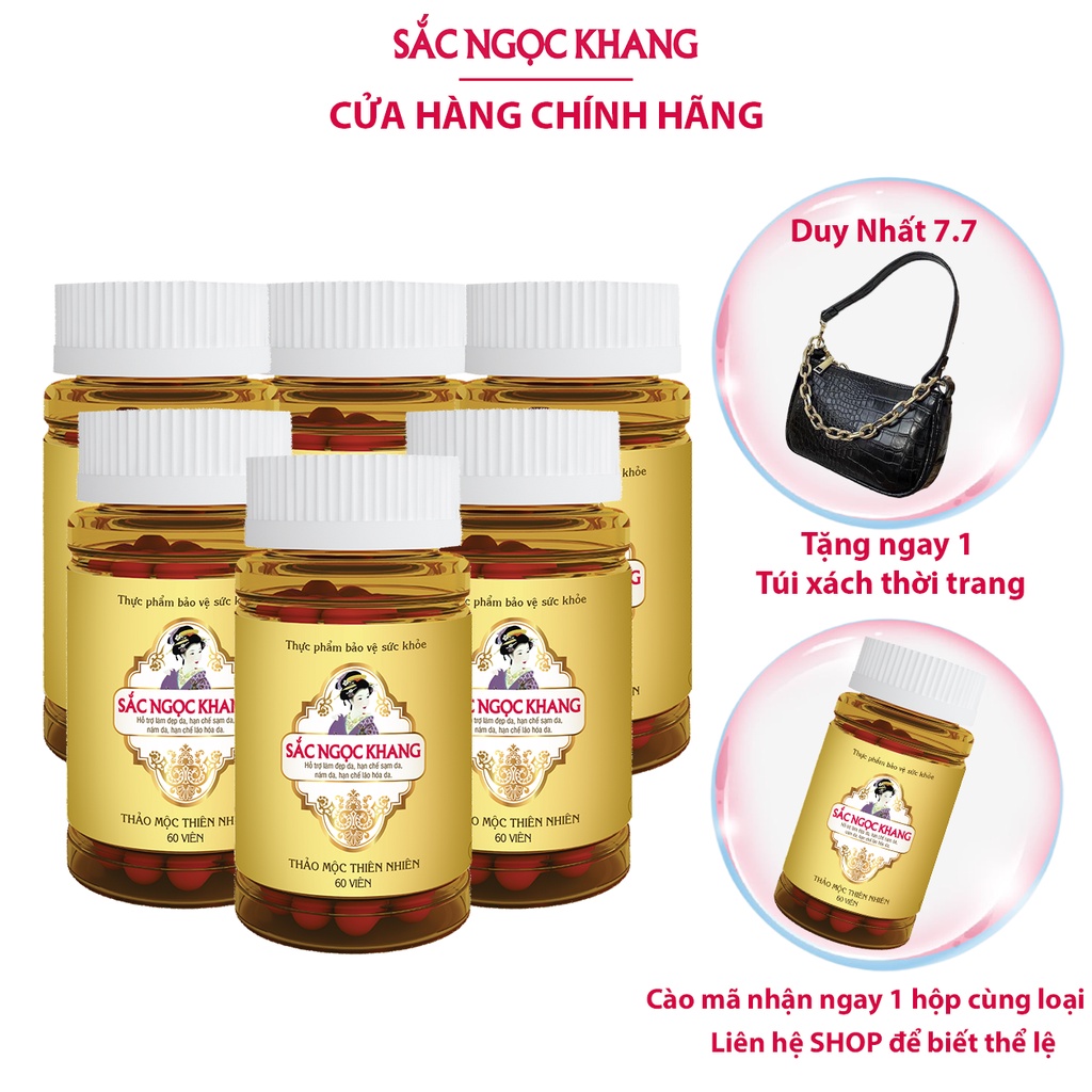 Combo 6 Viên Uống Sắc Ngọc Khang Vi Tảo Lục Hộp 60 viên