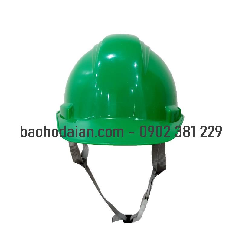 Nón bảo hộ lao động HDPE màu xanh lá có xốp