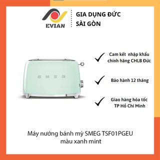 Máy nướng bánh mỳ smeg tsf01pgeu màu xanh mint