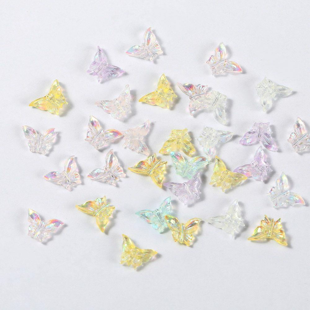 Túi 30 Phụ Kiện Trang Trí Móng Tay Hình Bướm 3D DIY