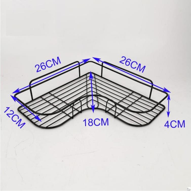 Bộ sản phẩm Kệ góc nhà tắm-Kệ đựng gia vị Chi An-Bản nâng cấp 2 màu Đen-Trắng kèm hướng dẫn dán tường siêu dính .