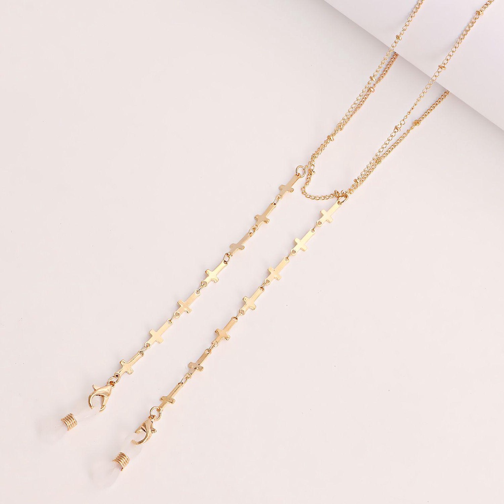 ESPO Dây Đeo Mắt Kính Chống Trượt Bằng Kim Loại Hình Lá Vàng