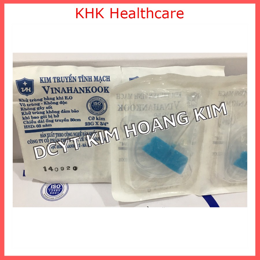 Hộp 50 kim truyền tĩnh mạch (kim bướm) 23G Vinahankook