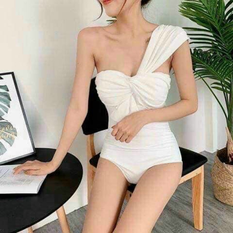 Bikini liền chéo vai nhún ngực