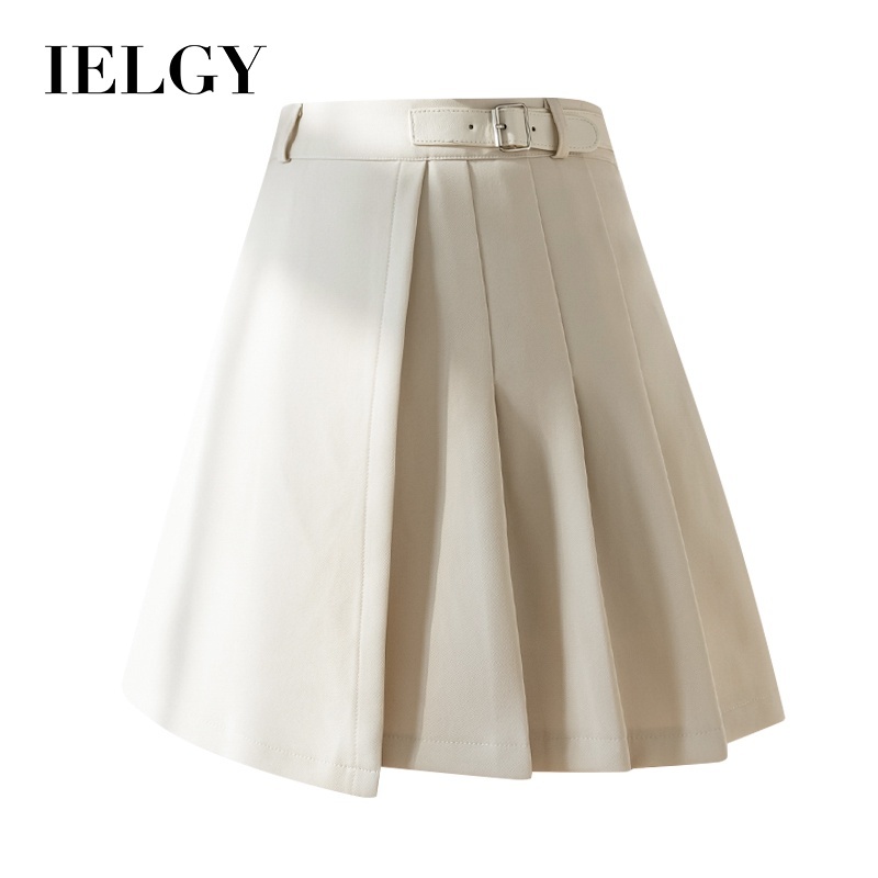 IELGY Chân Váy Chữ A Lưng Cao Xếp Ly Dễ Thương Thời Trang Mùa Hè Cho Nữ