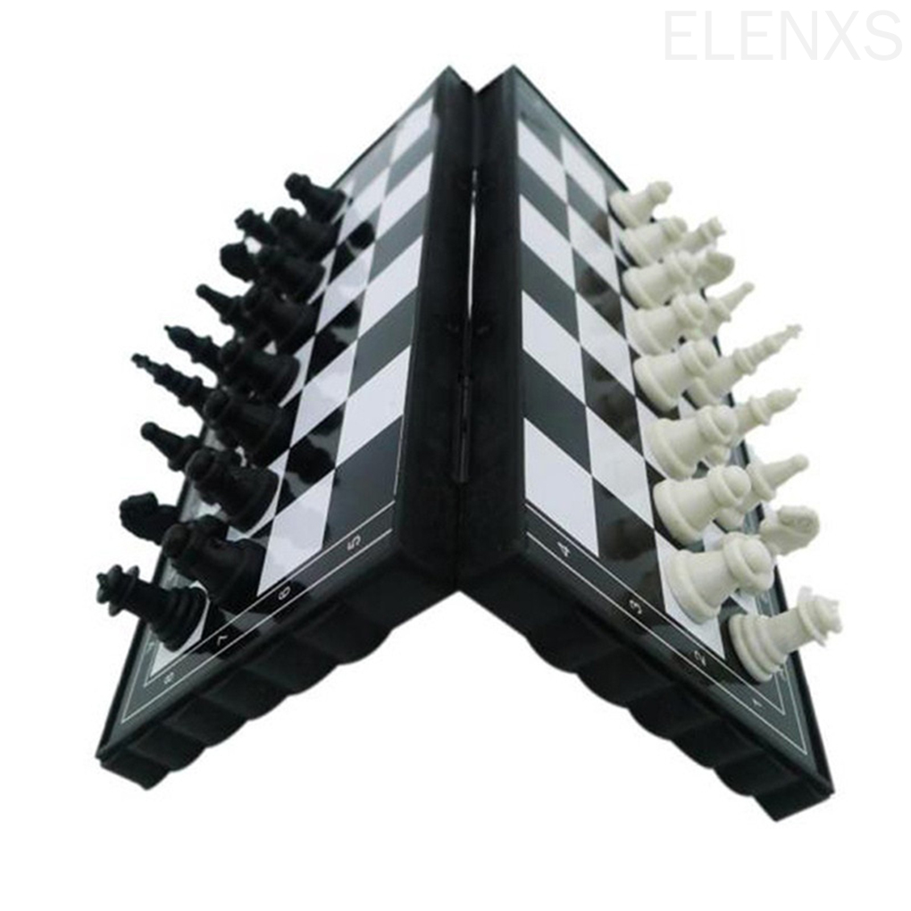 Bộ bàn cờ vua mini bằng nhựa gấp gọn tiện dụng