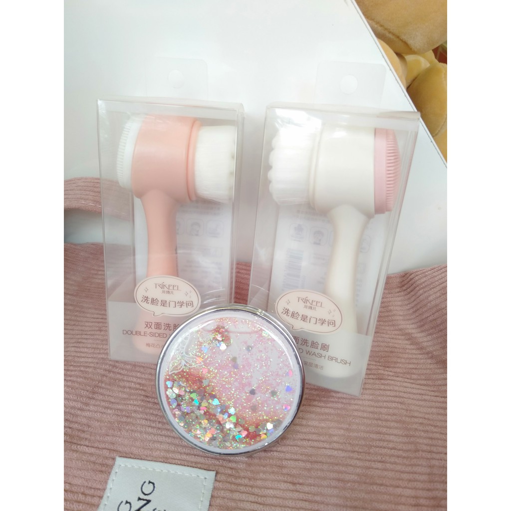 Cọ rửa mặt và matxa silicone 2 đầu