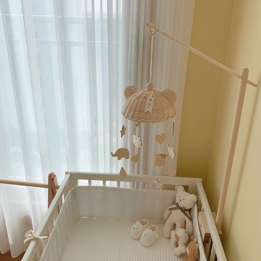 Chuông Gió Bằng Gỗ handmade Làm Bằng Thủ Công Trang Trí Phòng Ngủ Cho Bé