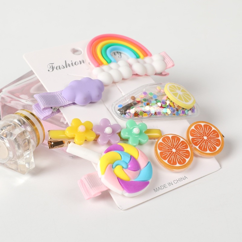 Kẹp Tóc Màu Cầu Vồng Dễ Thương Thời Trang 2022 Cho Bé