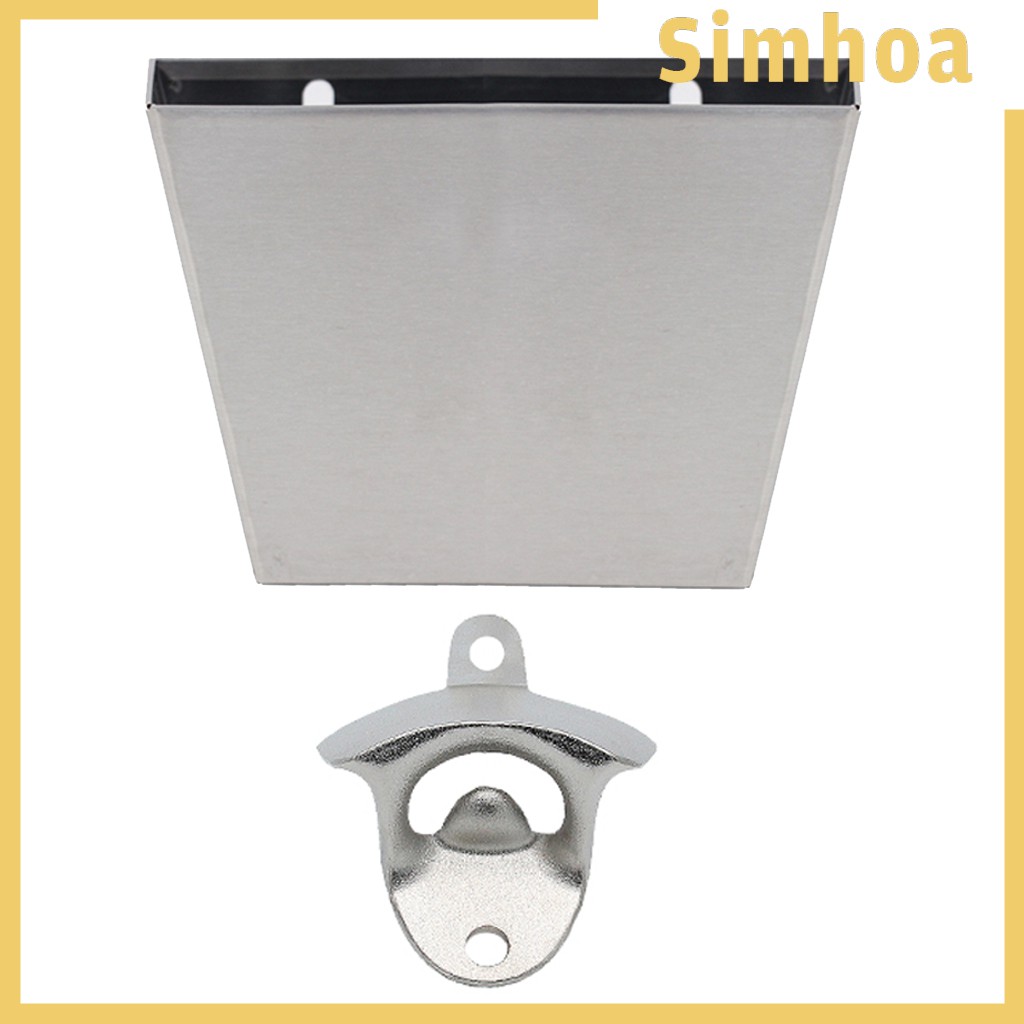 [SIMHOA] Club Retro Wall Mounted Bottles Opener with White Cap Barrel Holder Present