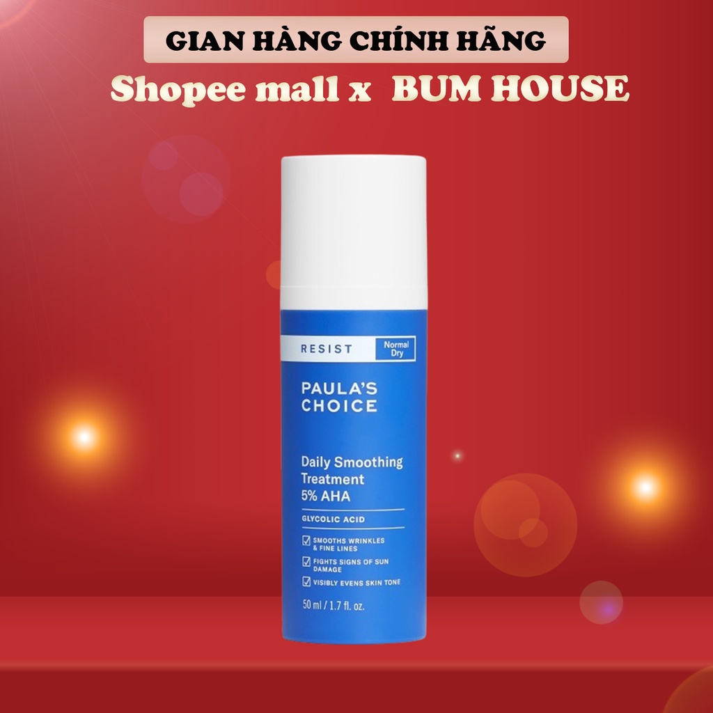 Kem tẩy da chết làm trắng sáng và đều màu da Paula’s Choice RESIST Daily Smoothing Treatment With 5% AHA 50 ml - 7660