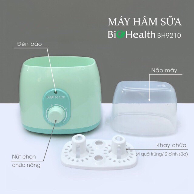 Máy hâm sữa đa chức năng 2 bình biohealth - Hàng nhập khẩu chính hãng