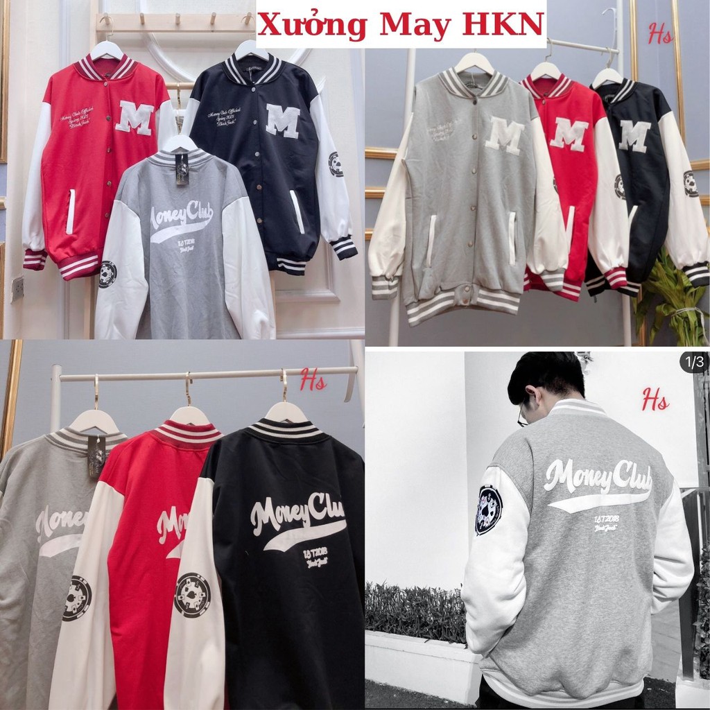 Áo Bomber Chữ M Nam Nữ Mã 438 Xưởng May HKN