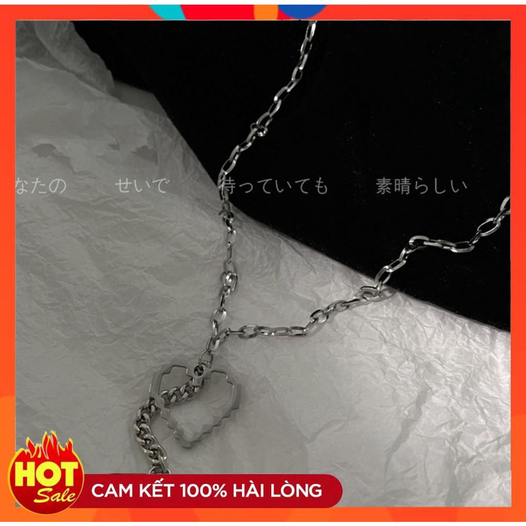 [HOT] VÒNG CỔ DÂY CHUYỀN HÌNH TIM PHONG CÁCH UNISEX THỜI TRANG HÀN QUỐC CÁ TÍNH NỔI BẬT 221VC002