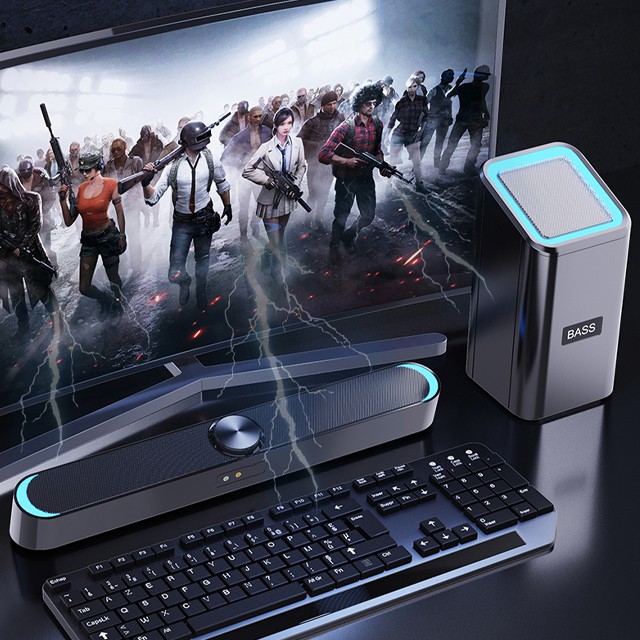 Loa Thanh Siêu Trầm Bluetooth Gaming Soundbar SADA D238 Hỗ Trợ BASS, Jack 3.5 Dùng Cho Máy Vi Tính PC, Laptop, Tivi