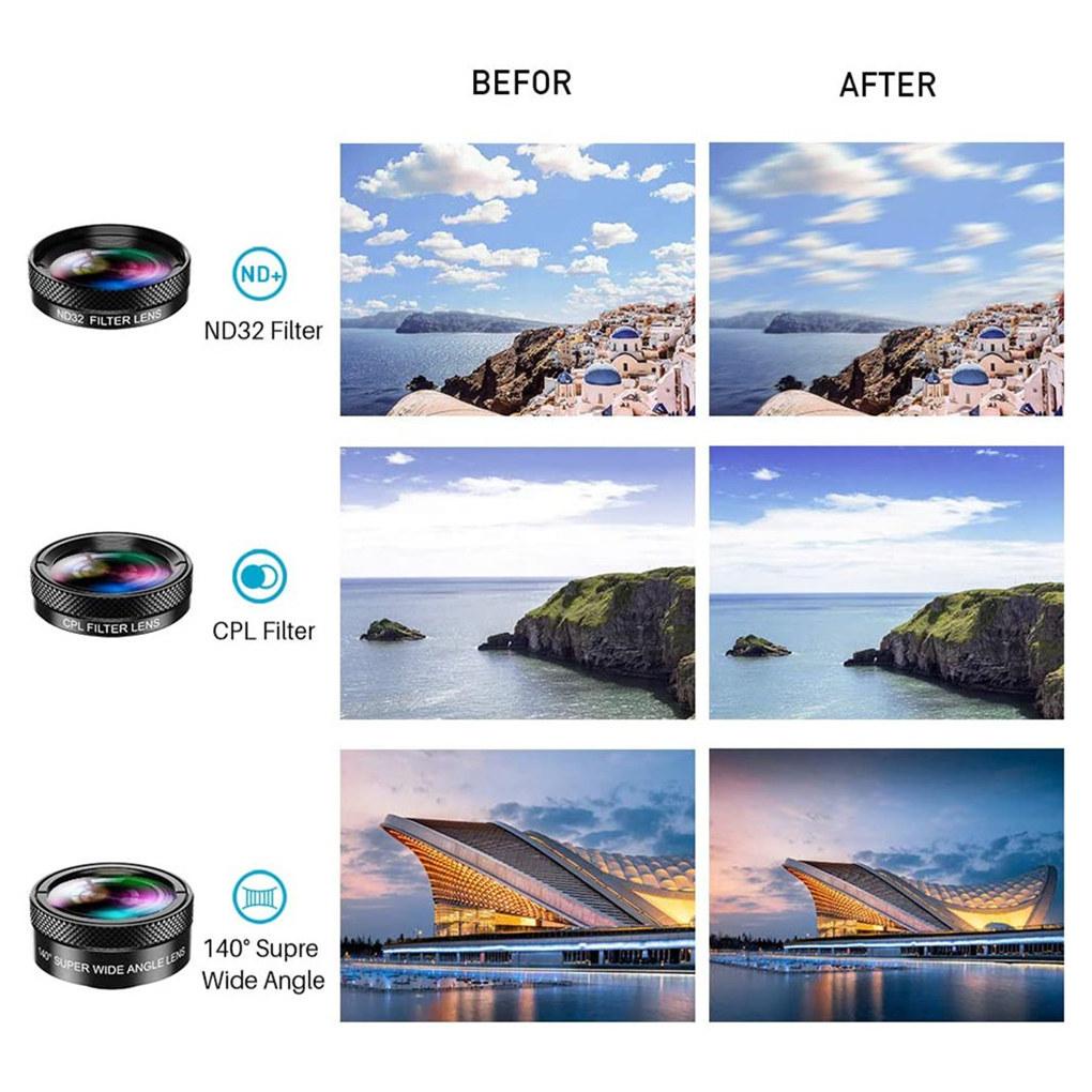 Bộ Ống Kính Apexel 11 Trong 1 Cho Điện Thoại