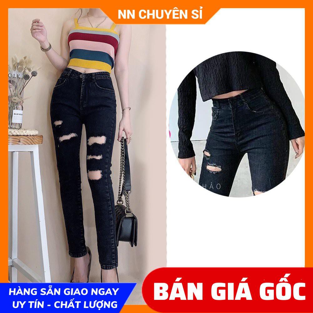 QUẦN JEAN DÀI RÁCH CỰC CHẤT QJ71 ⚡ẢNH THẬT⚡ JEANS RÁCH SIÊU HOT ⚡ QUẦN JEAN NỮ ÔM BODY