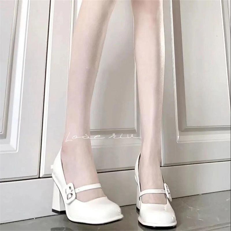 Giày Cao Gót Da Phong Cách Retro Pháp 2022 Thời Trang Cho Nữ